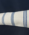 Turkish Hemp Pillow Cushion Natural Beige Blue Cushion Cover 14x45 #18008