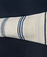 Turkish Hemp Pillow Cushion Natural Beige Blue Cushion Cover 14x45 #18012