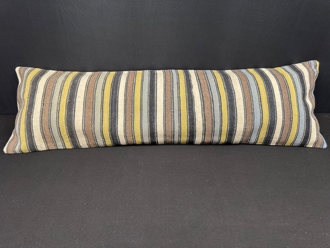 Turkish Hemp Pillow Cushion Natural Beige Brown Cushion Cover 14x45 #18032