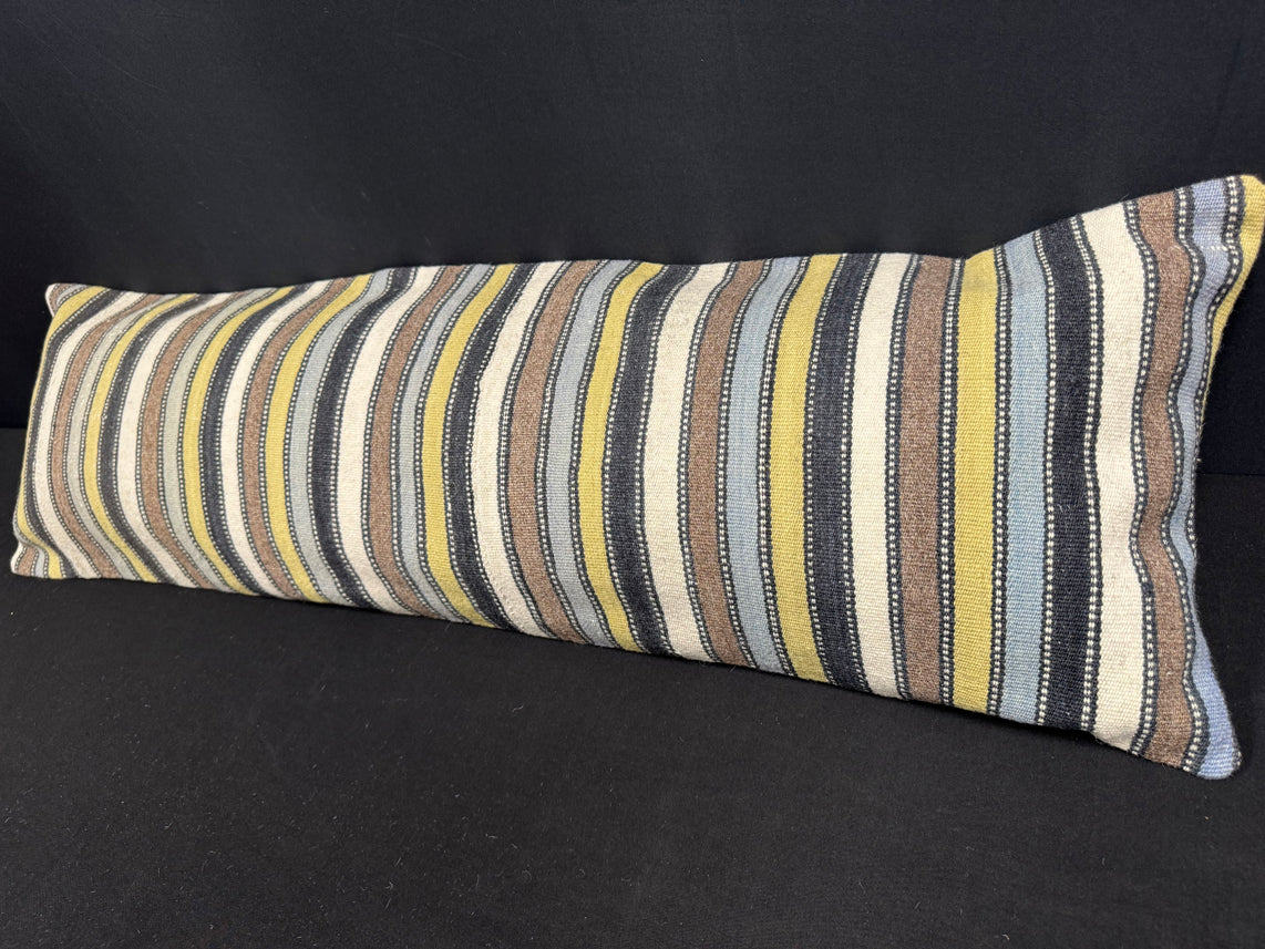 Turkish Hemp Pillow Cushion Natural Beige Brown Cushion Cover 14x45 #18032