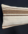 Turkish Hemp Pillow Cushion Natural Beige Brown Cushion Cover 14x45 #18036
