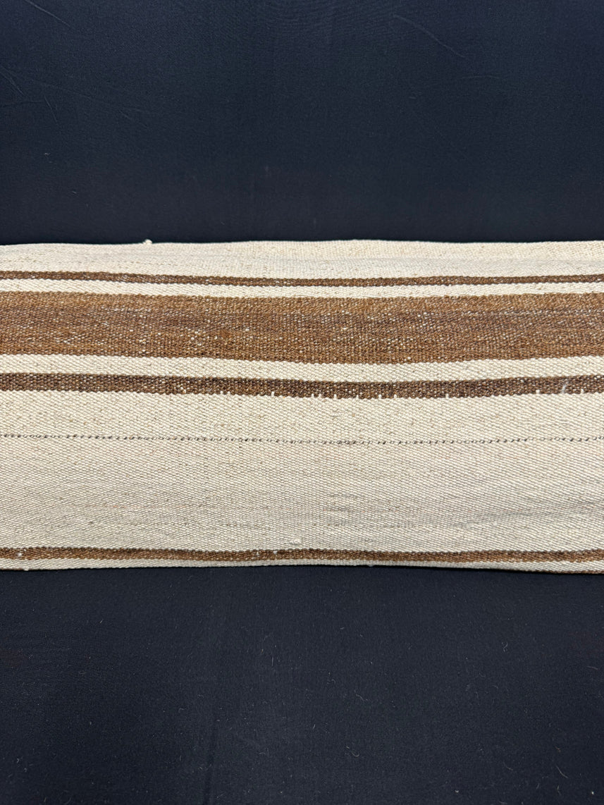 Turkish Hemp Pillow Cushion Natural Beige Brown Cushion Cover 14x45 #18036