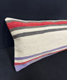 Turkish Hemp Pillow Cushion Natural Beige Red Cushion Cover 14x45 #18018