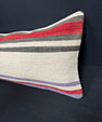 Turkish Hemp Pillow Cushion Natural Beige Red Cushion Cover 14x45 #18018