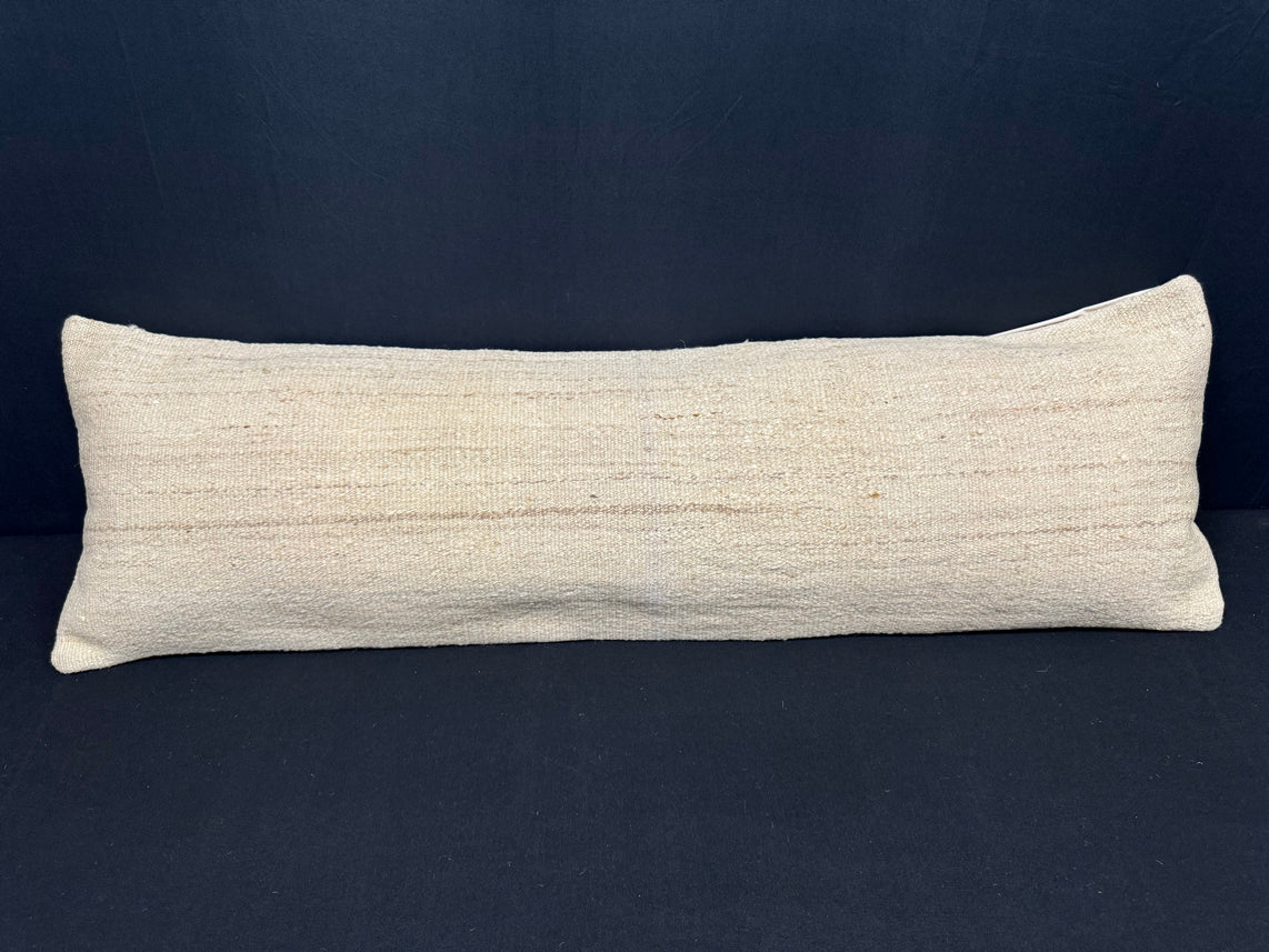 Turkish Hemp Pillow Cushion Natural Beige Cushion Cover 14x45 #18035