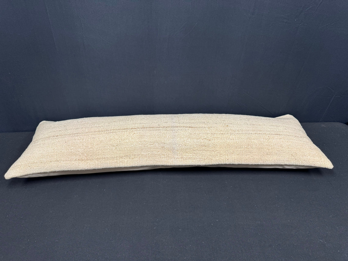 Turkish Hemp Pillow Cushion Natural Beige Cushion Cover 14x45 #18035