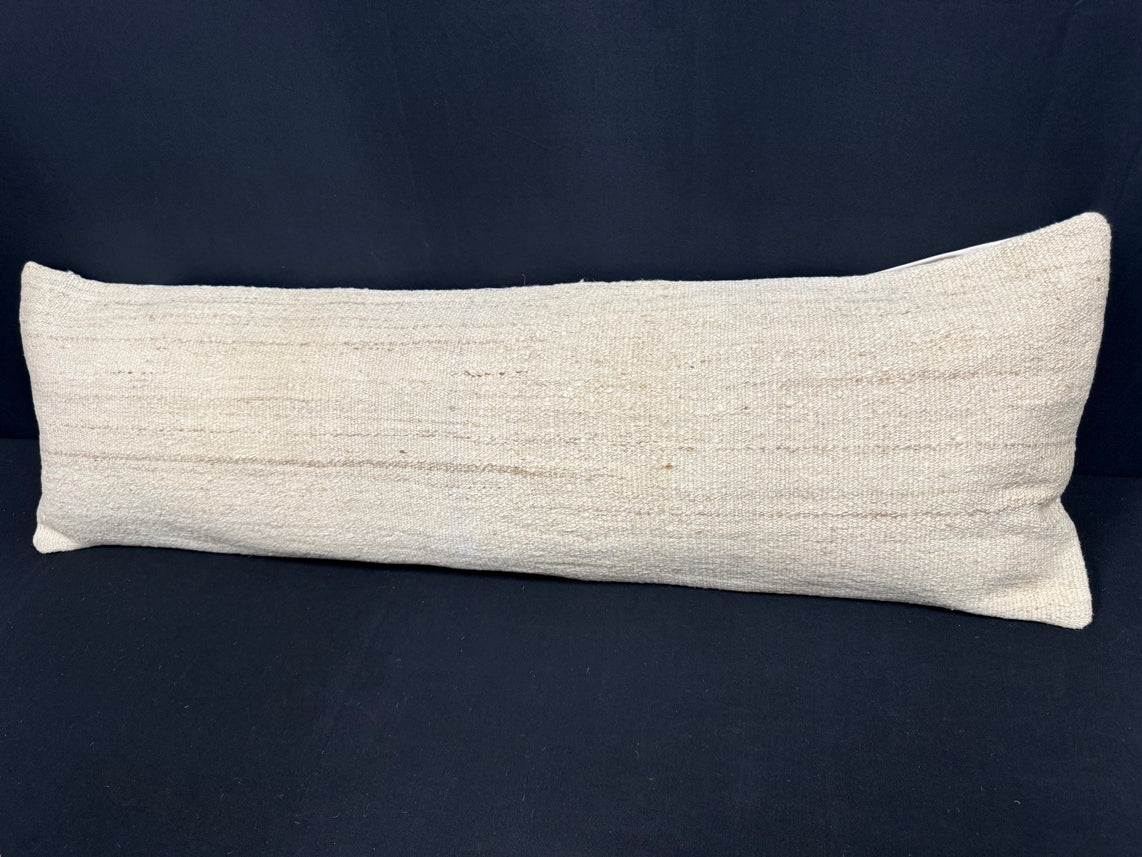Turkish Hemp Pillow Cushion Natural Beige Cushion Cover 14x45 #18035