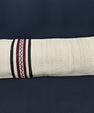 Turkish Hemp Pillow Cushion Natural Beige Black Cushion Cover 14x45 #18063