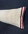Turkish Hemp Pillow Cushion Natural Beige Black Cushion Cover 14x45 #18063
