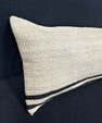 Turkish Hemp Pillow Cushion Natural Beige Black Cushion Cover 14x45 #18040