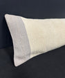 Turkish Hemp Pillow Cushion Natural Beige Sky Blue Cushion Cover 14x45 #18062
