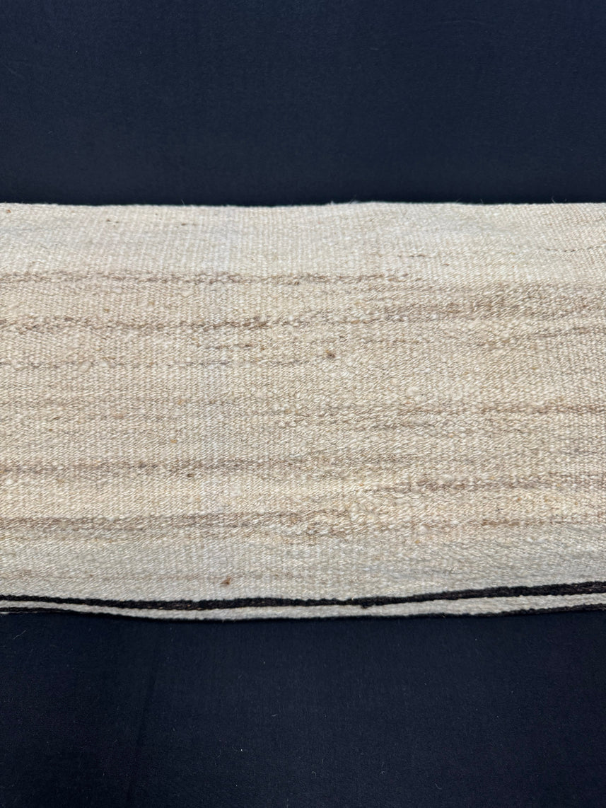 Turkish Hemp Pillow Cushion Natural Beige Black Cushion Cover 14x45 #18057