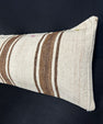 Turkish Hemp Pillow Cushion Natural Beige Brown Cushion Cover 14x45 #18052