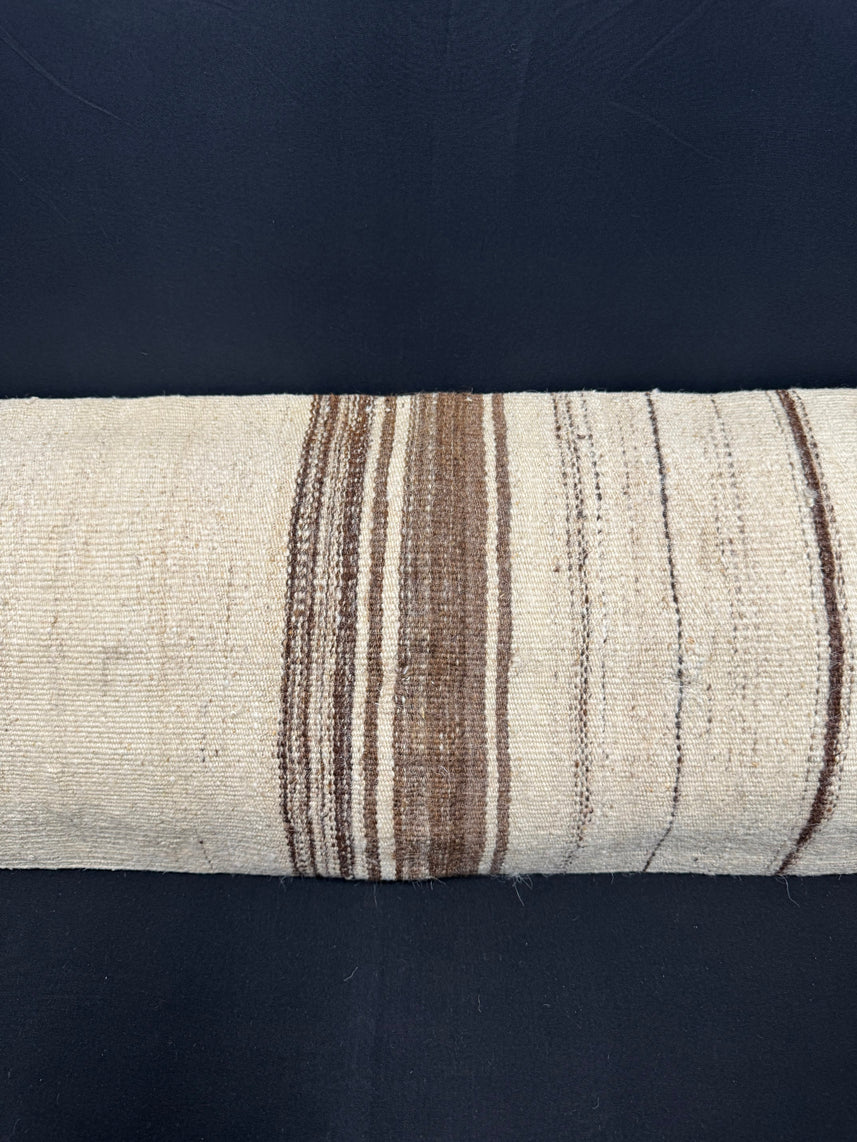 Turkish Hemp Pillow Cushion Natural Beige Brown Cushion Cover 14x45 #18016
