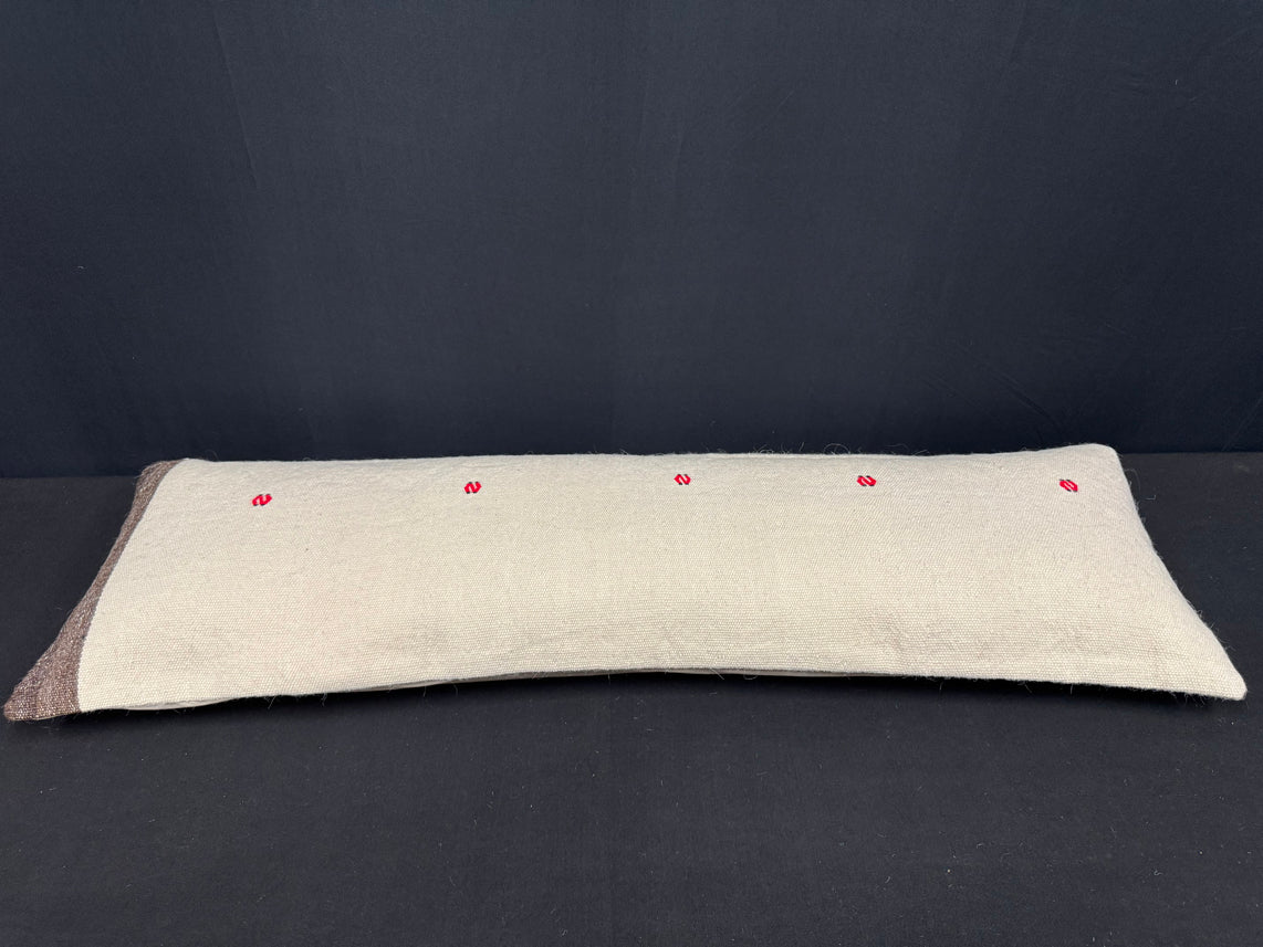 Turkish Hemp Pillow Cushion Natural Beige Brown Cushion Cover 14x45 #18011