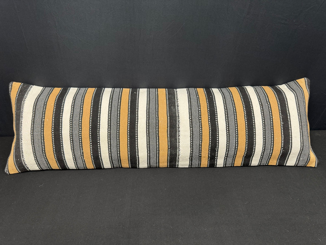 Turkish Hemp Pillow Cushion Natural Beige Brown Cushion Cover 14x45 #18022