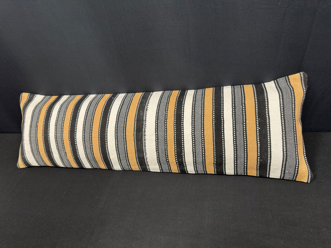 Turkish Hemp Pillow Cushion Natural Beige Brown Cushion Cover 14x45 #18022