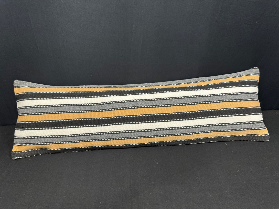 Turkish Hemp Pillow Cushion Natural Beige Brown Cushion Cover 14x45 #18038