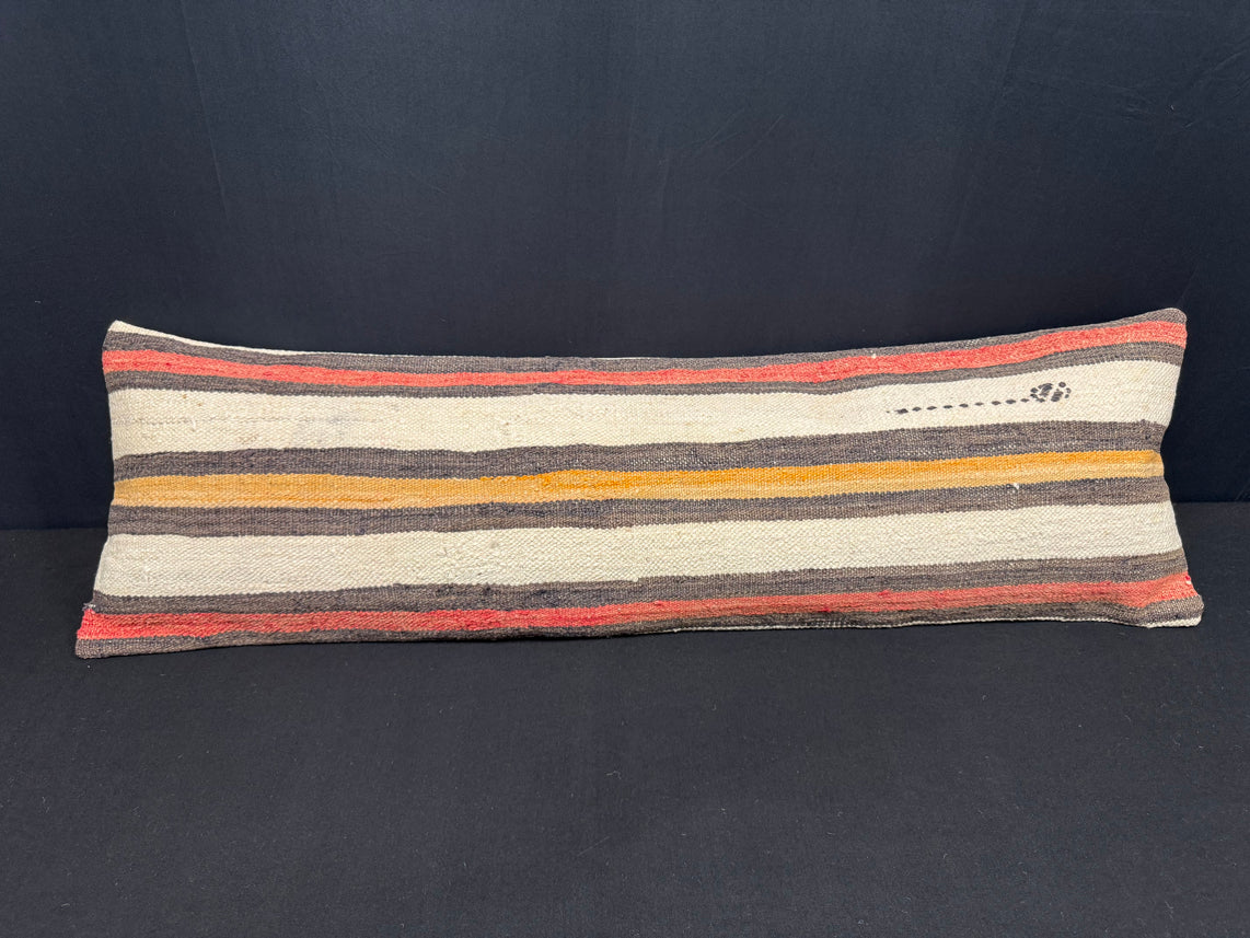 Turkish Hemp Pillow Cushion Natural Beige Brown Cushion Cover 14x45 #18067