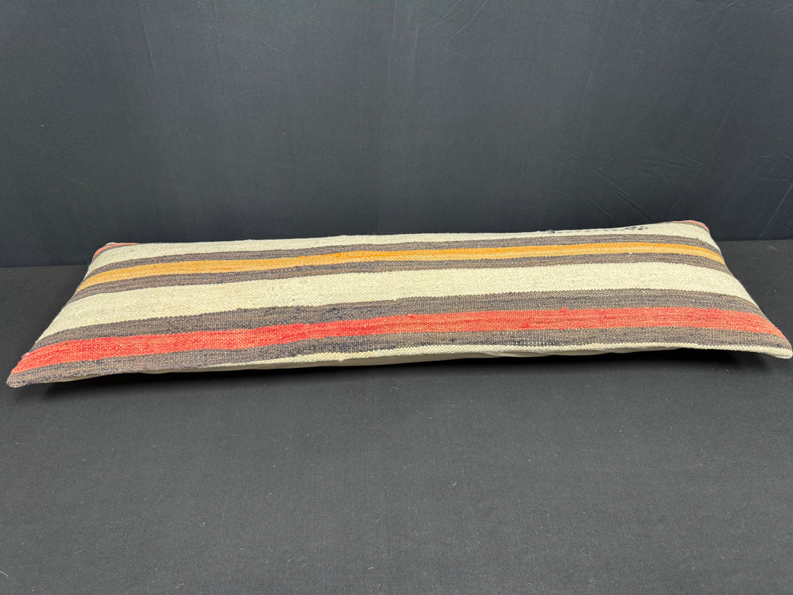 Turkish Hemp Pillow Cushion Natural Beige Brown Cushion Cover 14x45 #18067