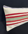 Turkish Hemp Pillow Cushion Natural Beige Red Cushion Cover 14x45 #18045