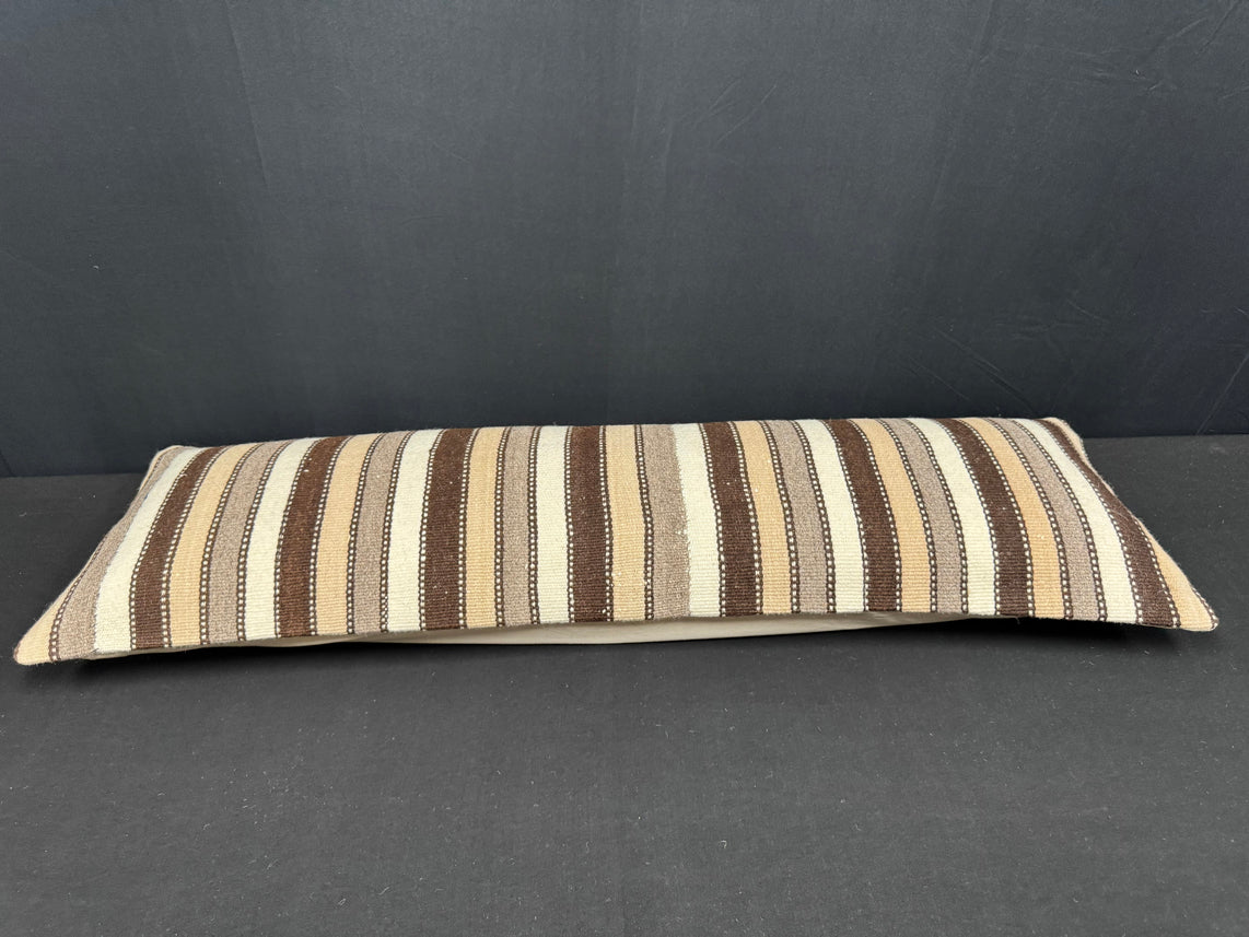Turkish Hemp Pillow Cushion Natural Beige Brown Cushion Cover 14x45 #18049