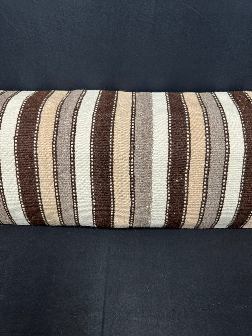 Turkish Hemp Pillow Cushion Natural Beige Brown Cushion Cover 14x45 #18049