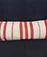Turkish Hemp Pillow Cushion Natural Beige Red Cushion Cover 14x45 #18065