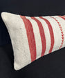 Turkish Hemp Pillow Cushion Natural Beige Red Cushion Cover 14x45 #18065