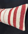 Turkish Hemp Pillow Cushion Natural Beige Red Cushion Cover 14x45 #18065