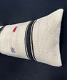 Turkish Hemp Pillow Cushion Natural Beige Black Cushion Cover 14x45 #18071