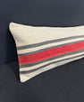 Turkish Hemp Pillow Cushion Natural Beige Red Cushion Cover 14x45 #18004