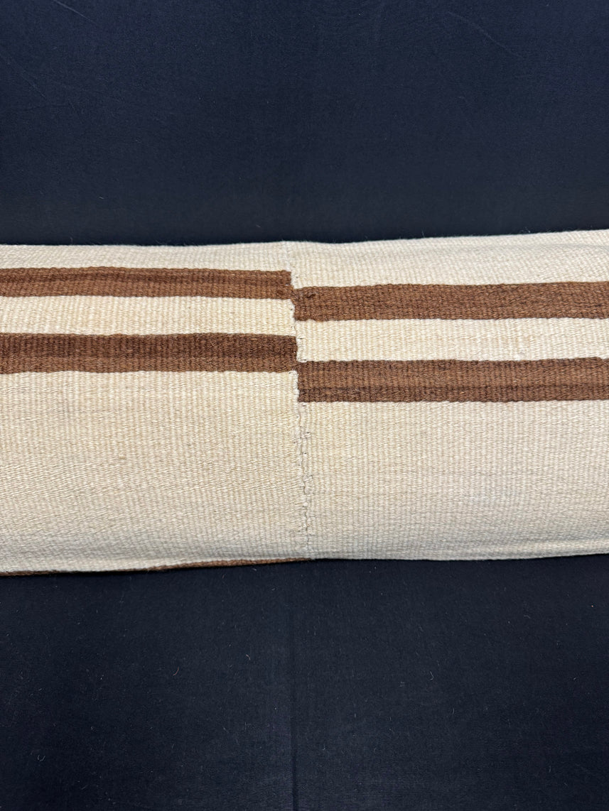 Turkish Hemp Pillow Cushion Natural Beige Brown Cushion Cover 14x45 #18015