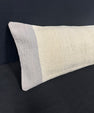 Turkish Hemp Pillow Cushion Natural Beige Sky Blue Cushion Cover 14x45 #18000