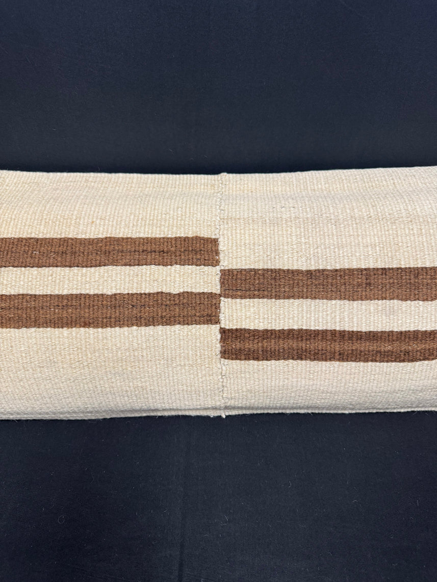 Turkish Hemp Pillow Cushion Natural Beige Brown Cushion Cover 14x45 #18025
