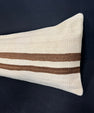 Turkish Hemp Pillow Cushion Natural Beige Brown Cushion Cover 14x45 #18025