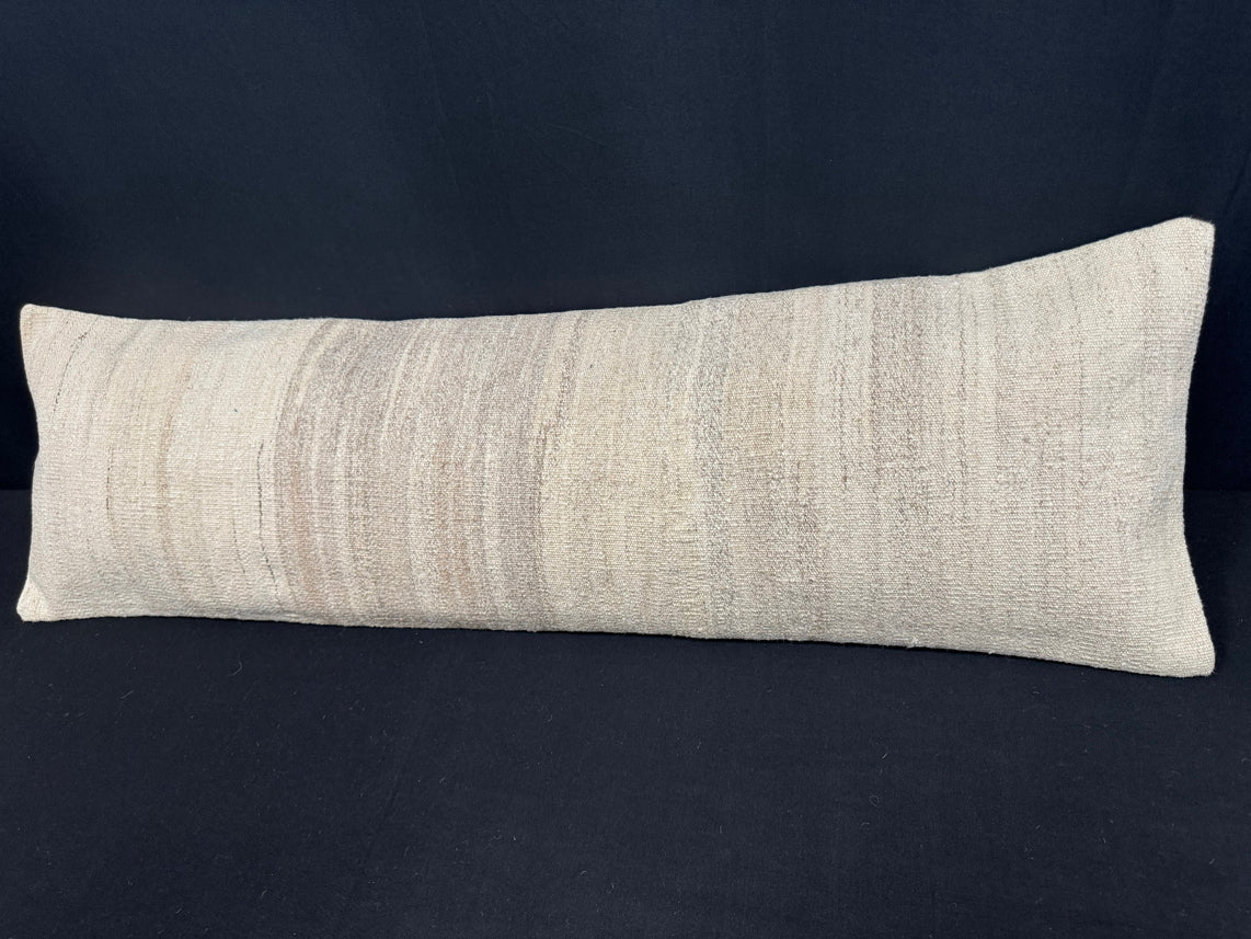 Turkish Hemp Pillow Cushion Natural Beige Cushion Cover 14x45 #18061