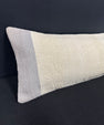 Turkish Hemp Pillow Cushion Natural Beige Sky Blue Cushion Cover 14x45 #18033