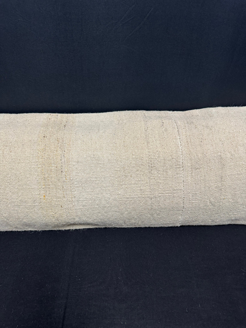 Turkish Hemp Pillow Cushion Natural Beige Sky Blue Cushion Cover 14x45 #18033