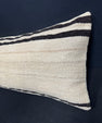 Turkish Hemp Pillow Cushion Natural Beige Black Cushion Cover 14x45 #18037