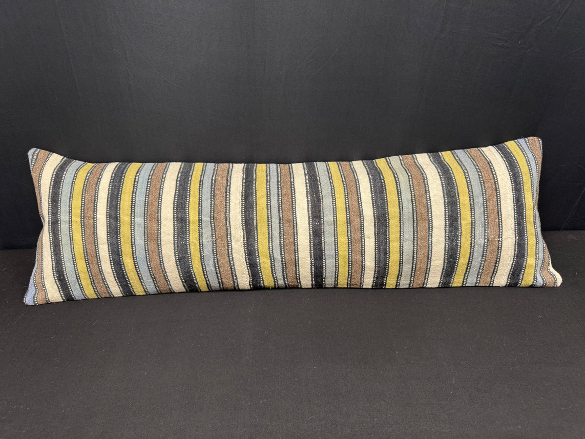 Turkish Hemp Pillow Cushion Natural Beige Brown Cushion Cover 14x45 #18039