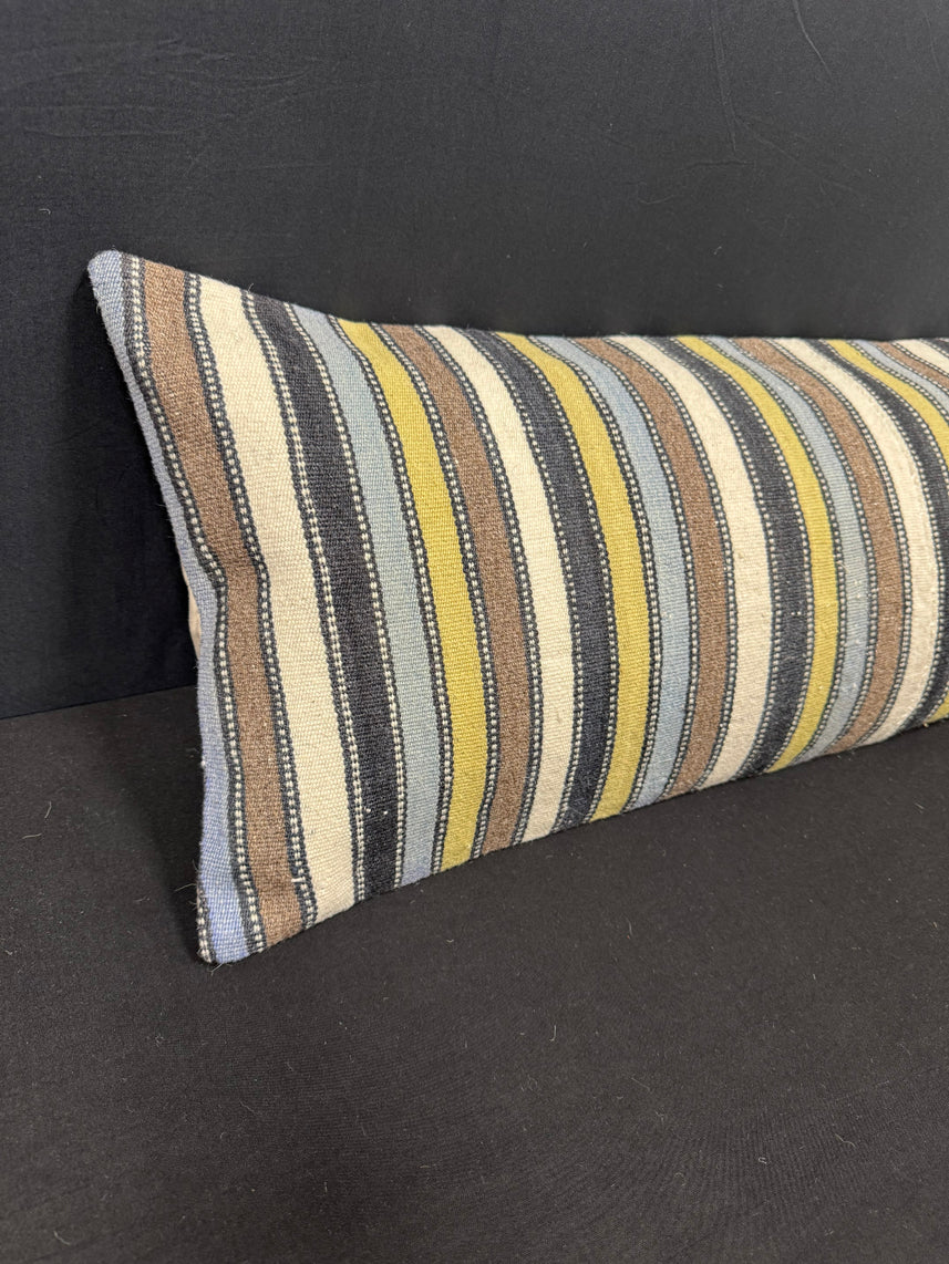 Turkish Hemp Pillow Cushion Natural Beige Brown Cushion Cover 14x45 #18039