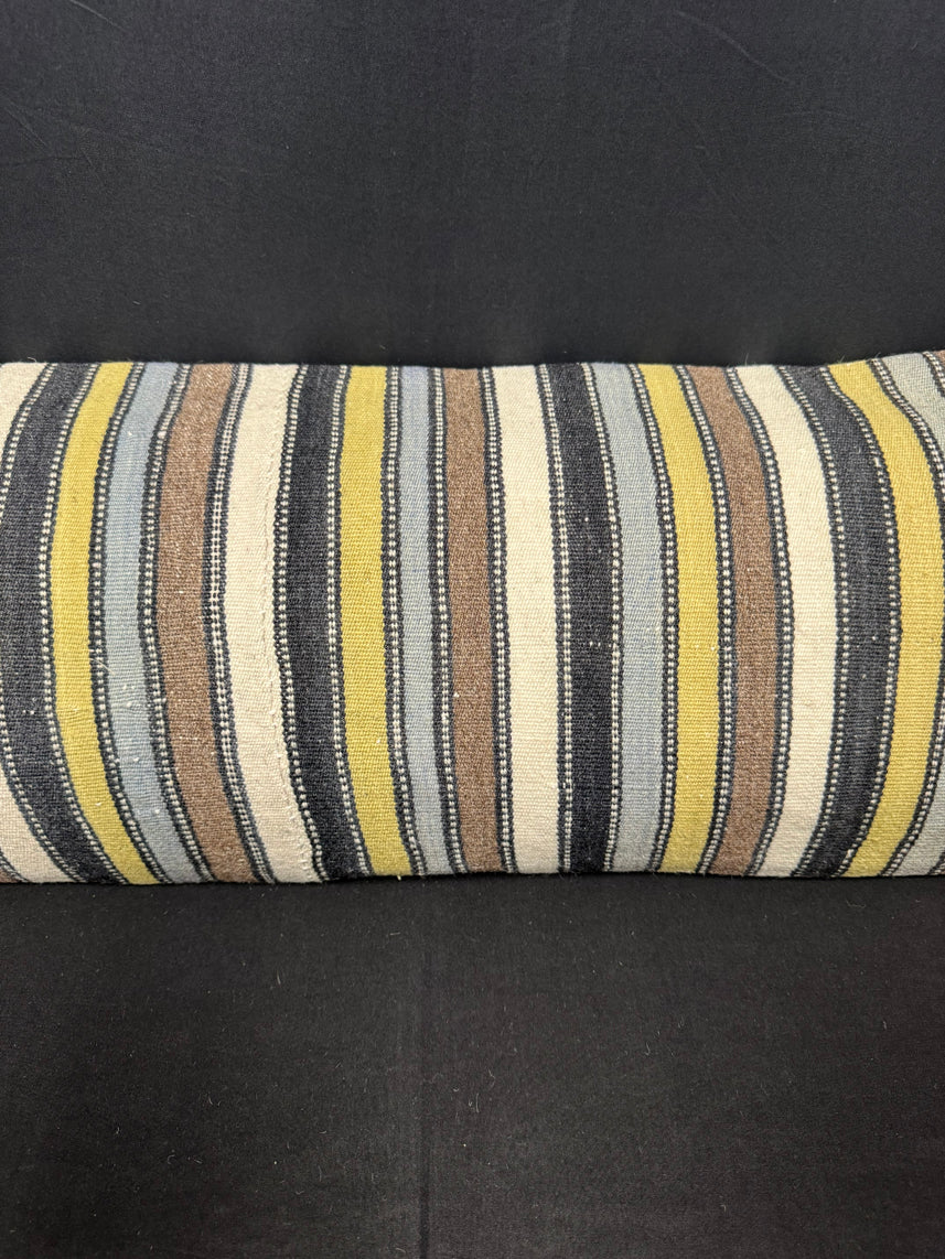 Turkish Hemp Pillow Cushion Natural Beige Brown Cushion Cover 14x45 #18039