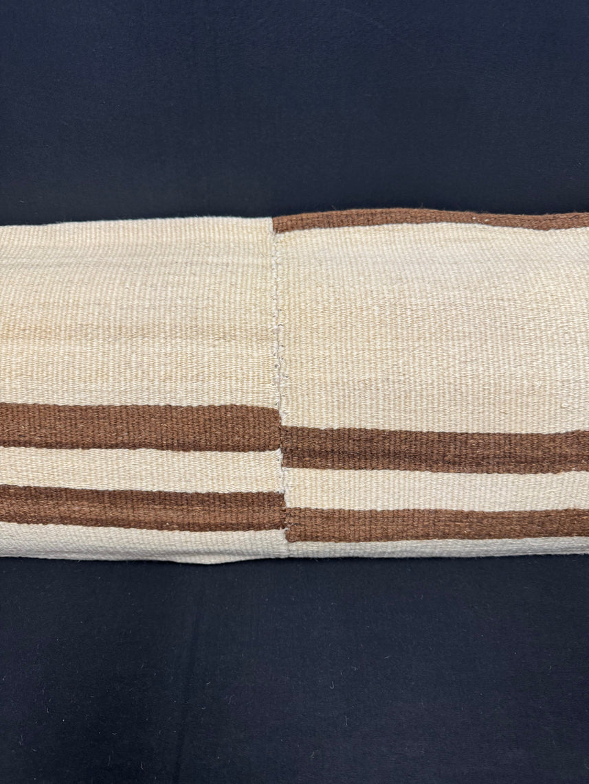 Turkish Hemp Pillow Cushion Natural Beige Brown Cushion Cover 14x45 #18026