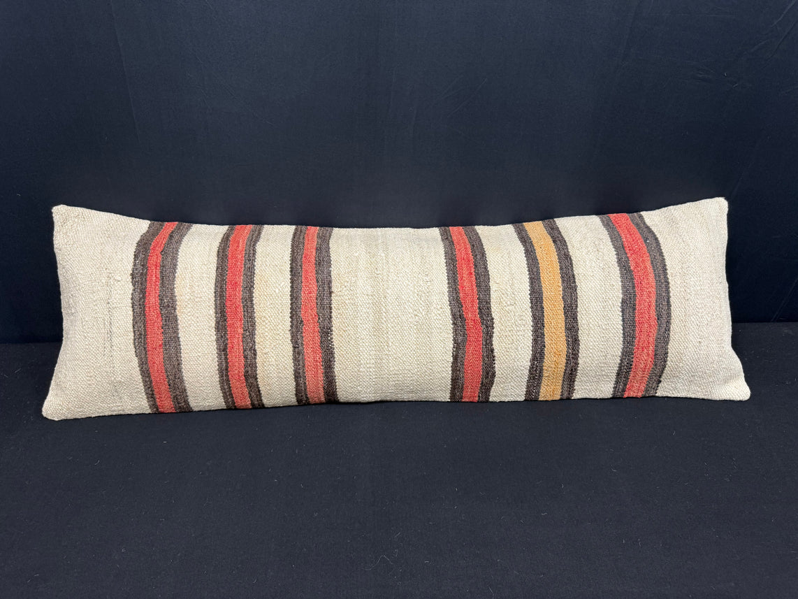 Turkish Hemp Pillow Cushion Natural Beige Brown Cushion Cover 14x45 #18044