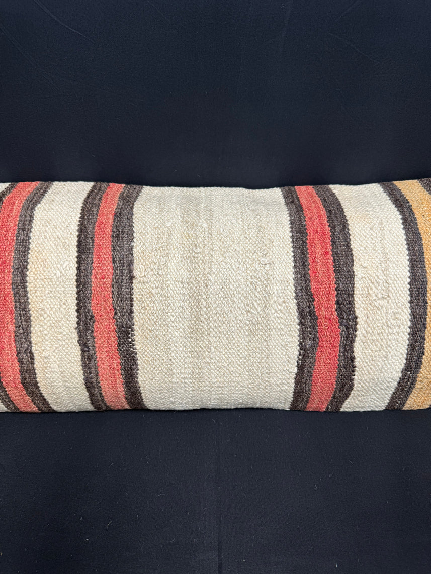 Turkish Hemp Pillow Cushion Natural Beige Brown Cushion Cover 14x45 #18044
