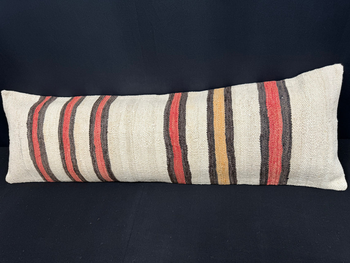Turkish Hemp Pillow Cushion Natural Beige Brown Cushion Cover 14x45 #18044