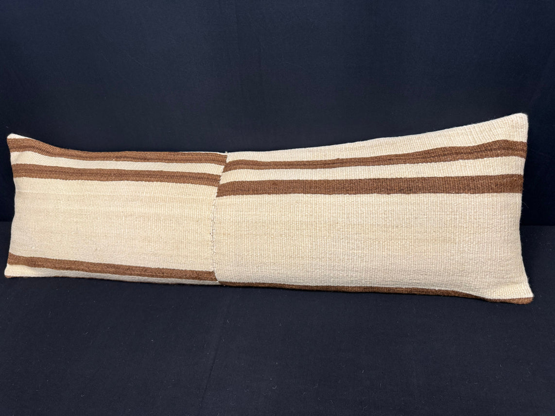 Turkish Hemp Pillow Cushion Natural Beige Brown Cushion Cover 14x45 #18030