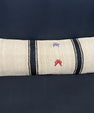 Turkish Hemp Pillow Cushion Natural Beige Black Cushion Cover 14x45 #18007