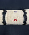 Turkish Hemp Pillow Cushion Natural Beige Black Cushion Cover 14x45 #18007
